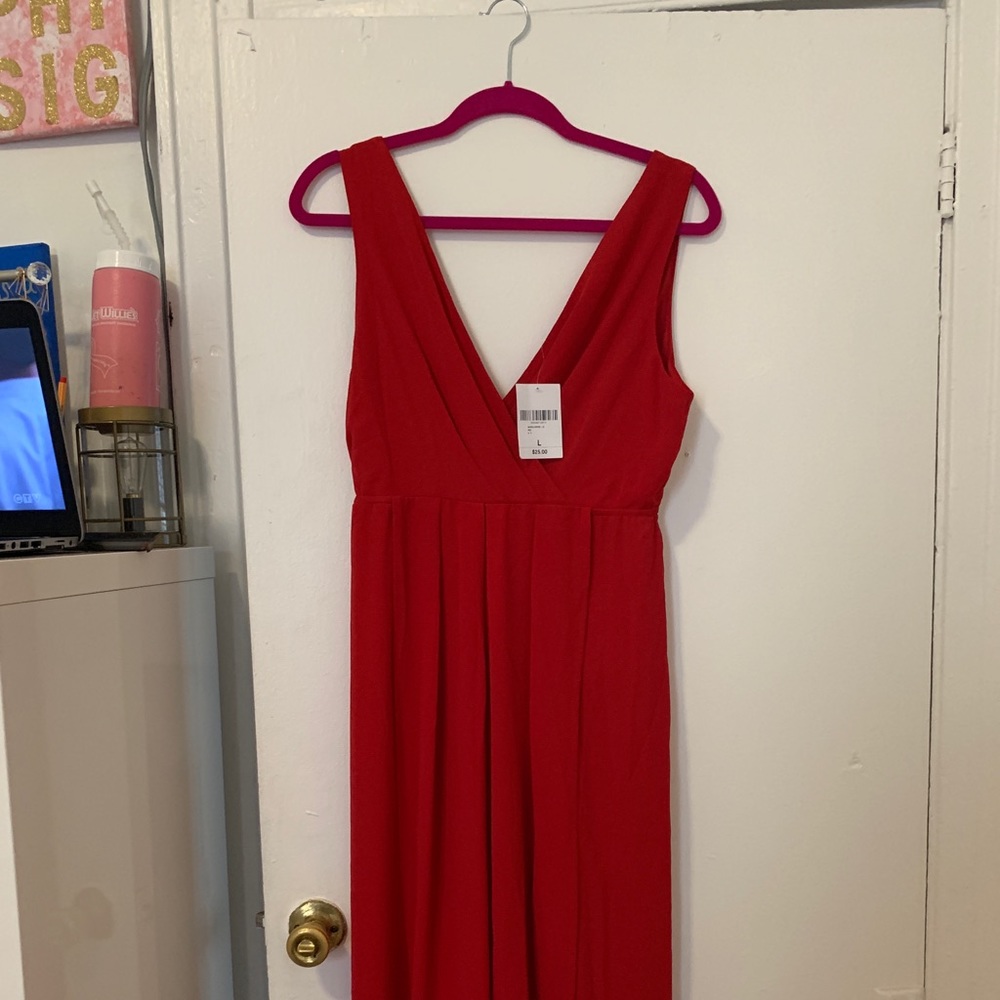 Red Dress with Slit